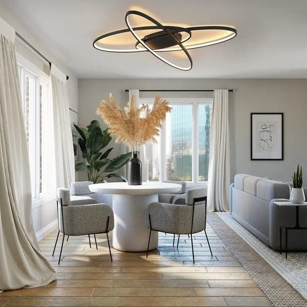 Bomclap LED Loftslampe 75W Dæmpbar med Fjernbetjening - Moderne Design til Stue, Soveværelse & Køkken