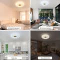 Miniatyrbillede 9 af 9: Bomclap Moderne Loftslampe med Stjernehimmel Effekt - 22W Dæmpbar Rundt LED Lys (40cm) med Fjernbetjening