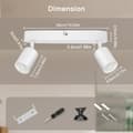 Miniatyrbillede 5 af 7: Bomclap Loftsspot LED 2 Lanterner - Sort Indendørs Loftsspot GU10 - Sort LED Loftsspot - Spotlight til salon, soveværelse, køkken - Film ikke inkl.