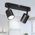 Miniatyrbild 2 av 7: Bomclap Takspotlykta LED 2 Lyktor - Svart Takspotlykta Inomhus GU10 - Svart LED-Takspot - Våndspot/Takspot till Salong, sovrum, kök - Filmer Inte Inkl