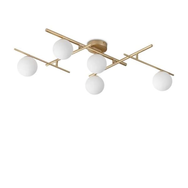 Ideal Lux ATLAS Plafonnier Globe med 5 Ljus Mässing