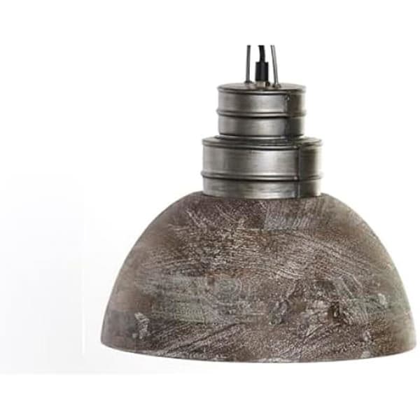 Taklampa - HOME ESPRIT - Metal Mango Wood - 25 W - 34 x 32 x 34 cm - Sovrum