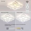 Pikkukuva 3 / 4: LED-kattovalaisin, himmennettävä kaukosäätimellä, moderni kukkamuotoilu,80W, vaihdettavissa