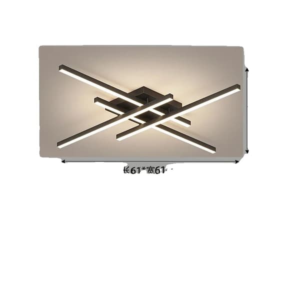 LED-kattovalaisin, moderni muotoilu, energiatehokas,Musta 61CM, 3-Väri ei RC