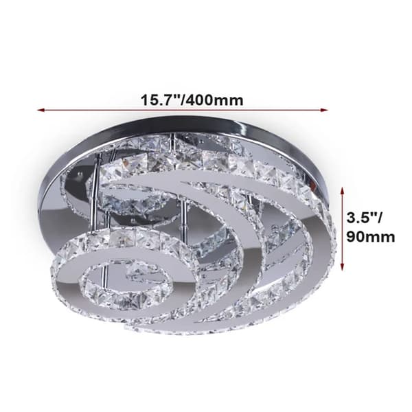 Moderni kristallikattovalaisin, 36W LED-lamput, laaja valaistuskattavuus,D40cm, vaihdettavissa