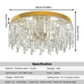 Pikkukuva 2 / 2: Johtokristalli kattovalaisin, elegantti muotoilu, monipuoliset valaistusvaihtoehdot,Dia 50CM Kulta, vaihdettavissa