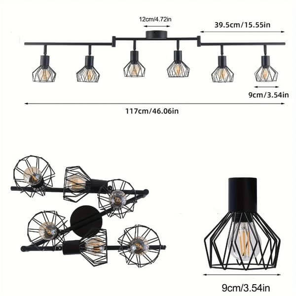 Moderni alumiinikattovalaisin, säädettävä valaistus, energiatehokas,6 Pää, Ei Lamppua