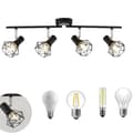 Miniatyrbillede 1 af 2: Moderne Aluminium Loftlampe, Justerbart Lys, Energi Effektiv,4 Hoved, Ingen Pære