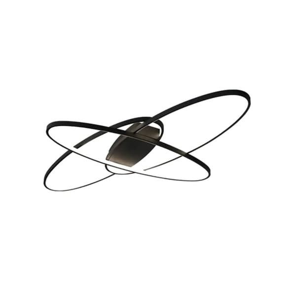 Loftlampe, Moderne Stil, Justerbar Farvetemperatur,Sort-95x65x 8,5cm, 71-80W, Varmt lys