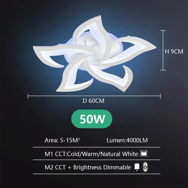 LED-kattovalaisin, himmennettävä värilämpötila, kaukosäädin, moderni muotoilu,DX5BG, APP, jossa on RC himmennettävä