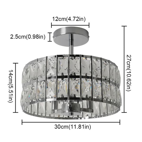Loftkrone, LED SMD-pærer, Moderne stil,sølvfarvet