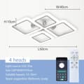 Miniatyrbillede 2 af 2: Loftlampe, 4 Hovedmuligheder, Dæmpbar LED-belysning,4 Hoveder, APP med RC Dæmpbar