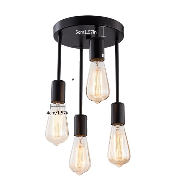 Loftlampe, Industriel Landhusdesign, Nem Installation,sort