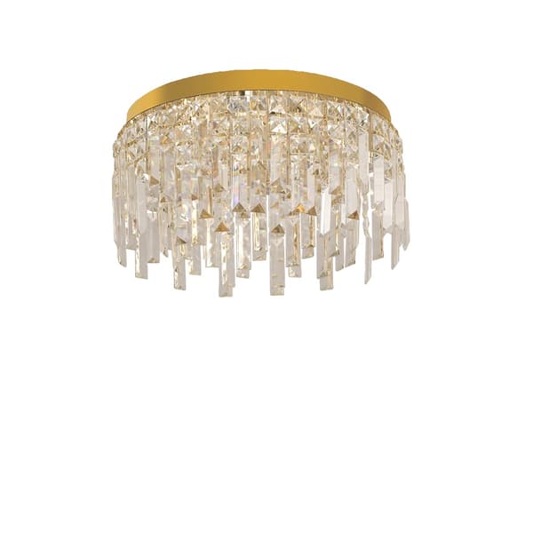 Johtokristalli kattovalaisin, elegantti muotoilu, monipuoliset valaistusvaihtoehdot,Dia 40CM Kulta, vaihdettavissa