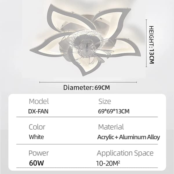Moderne Loftlampe, 60W Effekt, 69CM Diameter,HVID