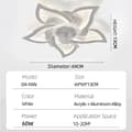 Miniatyrbillede 2 af 2: Moderne Loftlampe, 60W Effekt, 69CM Diameter,HVID