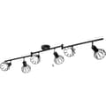 Miniatyrbillede 1 af 2: E14 Drejbar Bar Spot Loftlampe, 6 Lyskilder, Moderne Sort Design,Ingen pære, sort