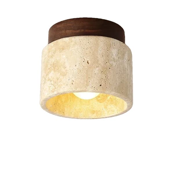 Wabi Sabi Kattovalaisin, Lämmin Valo, E27 Valonlähde,Pähkinäpohja, lämmin valo