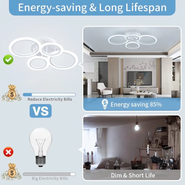 LED-kattovalaisin, moderni muotoilu, energiatehokas, monipuolinen valaistus