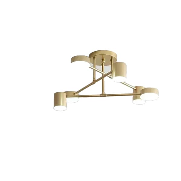 Moderne Loftkrone, 6 Hoveder, Energi Effektiv Belysning,Guld 6 hoveder, varmt lys