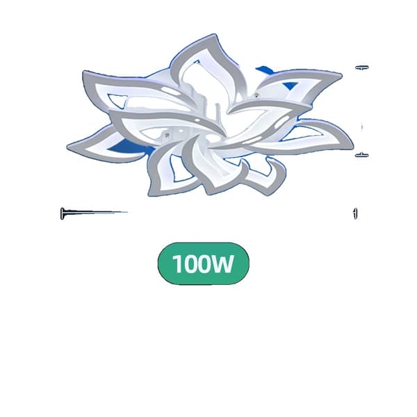 Smart Loftlampe, 50W/100W Effekt, Fjernbetjeningsfunktion,DX10BG, APP med RC Dæmpbar