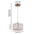 Miniatyrbild 2 av 2: Modern Kristall Taklampa, Elegant Design, Mångsidig Användning, Energieffektiv,Modell D-Guld, Inga glödlampor