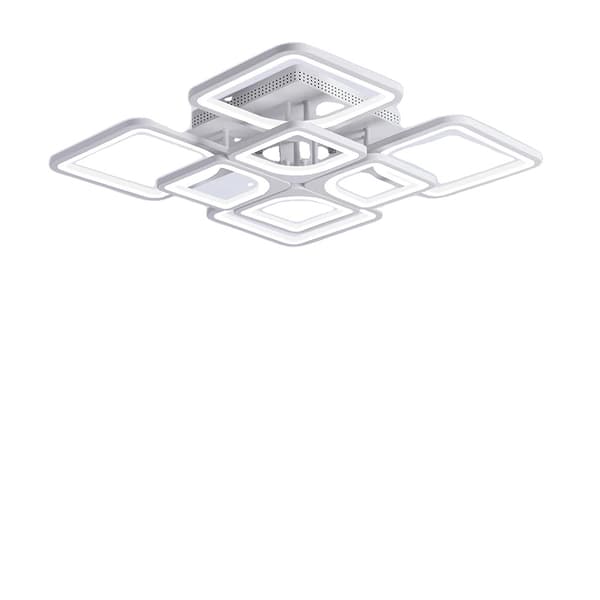 LED-kattovalaisin, moderni tyyli, 3000K-6500K väri lämpötila, himmennettävä,Valkoinen 8 Päätä