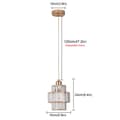 Miniatyrbillede 2 af 2: Loftlampe, Justerbart Lys, Elegant Krystal Design,Type B-Guld, Kold Hvid