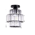 Miniatyrbild 1 av 2: Taklampa, Justerbar Belysning, Elegant Kristalldesign,Typ A-Svart, Kall Vit