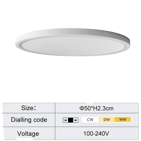 LED-kattovalaisin, energiatehokas, vaihdettavalla väri lämpötilalla,44W