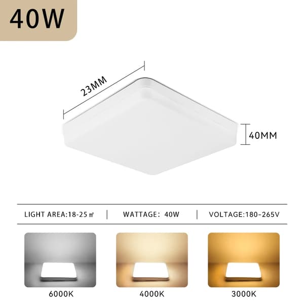 LED-kattovalaisin, moderni tyyli, helppo asennus, energiatehokas,Lämmin valo, Tyyppi B 40W