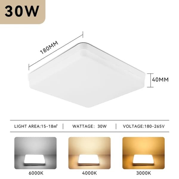 LED-kattovalaisin, moderni tyyli, helppo asennus, energiatehokas,Tyyppi B 30W, Neutraali valo
