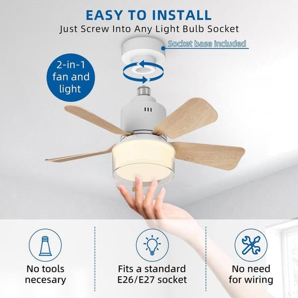 OBOSOE nikkel loftsventilator 45 cm fjernbetjening LED dæmpbar 4 hastigheder 3 lyse farver