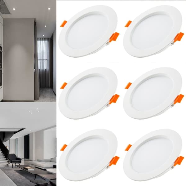OBOSOE 10-Pack upotettavat LED-kohdevalot – IP65 vedenpitävä, 4000K neutraali valkoinen valo kylpyhuoneeseen ja kotiin 6PCS