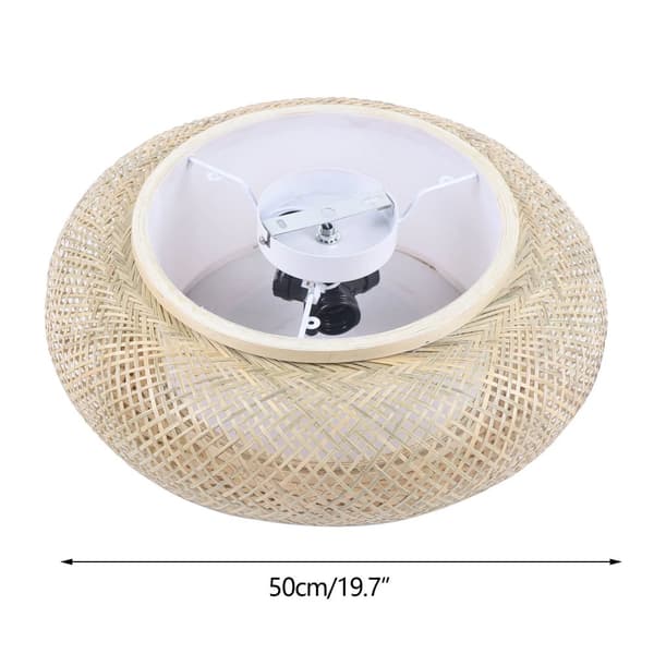Rattan Bambus Loftlampe, Håndvævet, Miljøvenlig, 40/50 cm,50x16CM