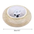 Miniatyrbillede 2 af 2: Rattan Bambus Loftlampe, Håndvævet, Miljøvenlig, 40/50 cm,50x16CM