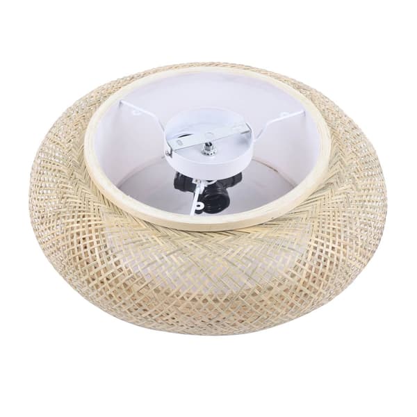 Rattan Bambus Loftlampe, Håndvævet, Miljøvenlig, 40/50 cm,50x16CM