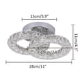 Miniatyrbillede 2 af 2: Loftkrystal LED-lampe, justerbar farvetemperatur, moderne elegant design,Varm Hvid, 20w