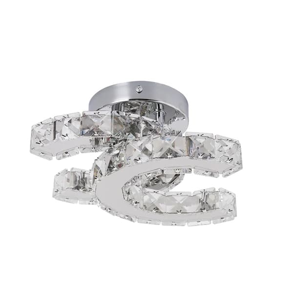 Kattokristalli LED-valaisin, säädettävä väri lämpötila, moderni elegantti muotoilu,Kylmä Valkoinen, 20W-a