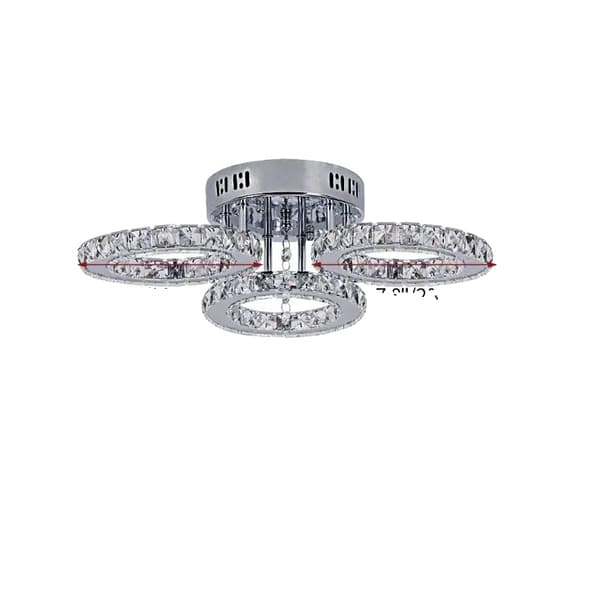 Moderne Krystal LED Loftlampe, Nutidigt Design, Flere Lysfarve Muligheder,Kold Hvid, peedC-3 lyshastighed