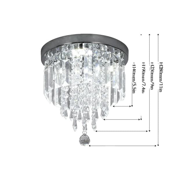 Sisäkristallikattolamppu, elegantti muotoilu, energiatehokas, monipuoliset käyttömahdollisuudet,Lämmin Valkoinen, T25