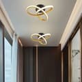 Miniatyrbillede 2 af 2: Acryl LED Loftlampe, Minimalistisk Design, Varme og Kolde Hvide Muligheder,Varm Hvid, 2 stk. guld