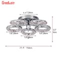 Miniatyrbillede 2 af 2: Loftlysarmatur, Krystalringe, LED Indendørsbelysning, A-5 Ringe, Kold Hvid