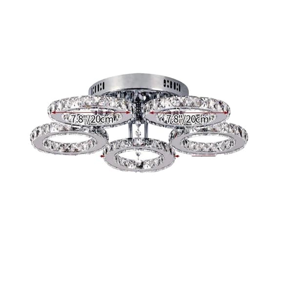 Loftlysarmatur, Krystalringe, LED Indendørsbelysning, A-5 Ringe, Kold Hvid
