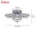 Miniatyrbillede 2 af 2: Loftlysarmatur, Krystalringe, LED Indendørsbelysning, A-3 Ringe, Varm Hvid