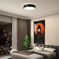 Miniatyrbild 7 av 8: Bomclap Svart LED-taklampa, minimalistisk plafond,Taklampa 3 färgtemperaturer, 24 cm Lämplig för sovrum Balkong Matsal Study
