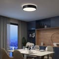 Miniatyrbild 2 av 8: Bomclap Svart LED-taklampa, minimalistisk plafond,Taklampa 3 färgtemperaturer, 24 cm Lämplig för sovrum Balkong Matsal Study