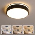 Miniatyrbild 1 av 8: Bomclap Svart LED-taklampa, minimalistisk plafond,Taklampa 3 färgtemperaturer, 24 cm Lämplig för sovrum Balkong Matsal Study