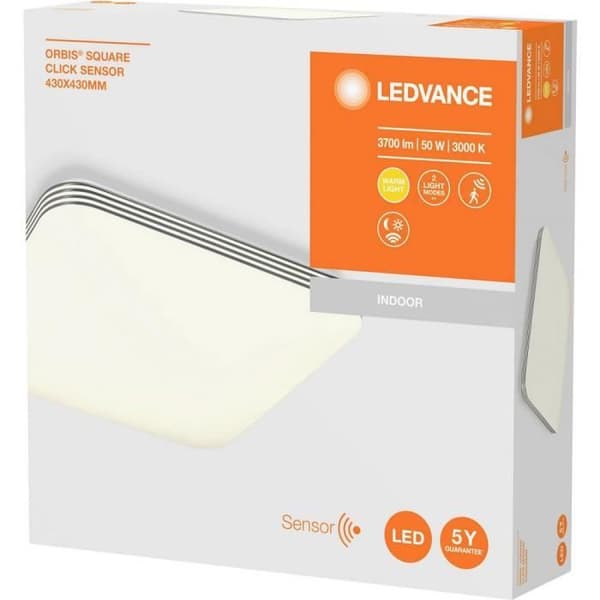 LED-taklampa med rörelsedetektor LEDVANCE Orbis 4058075472815 inbyggd LED Effekt: 50 W varmvit