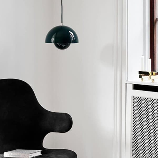 OBOSOE moderne LED vedhæng 23cm - Halvcirkelformet blomsterknopdesign med justerbart lys 3000K–6000K